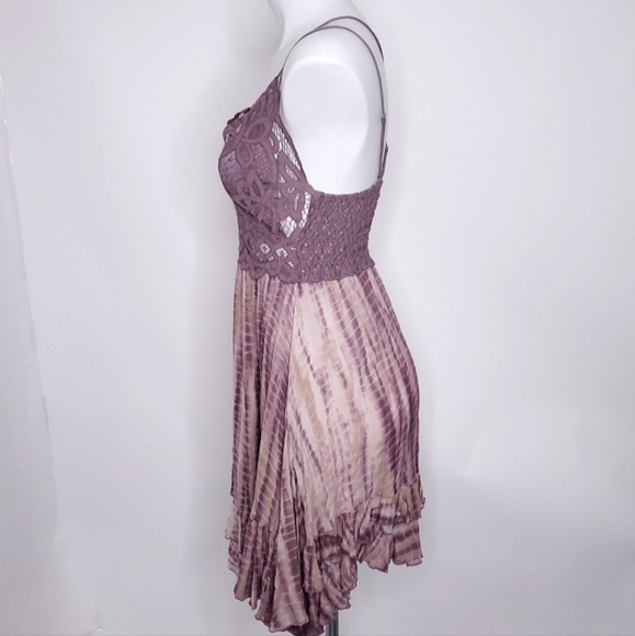 Free People Adella Slip Tie-Dye Lace Dress L - Picture 7 of 13